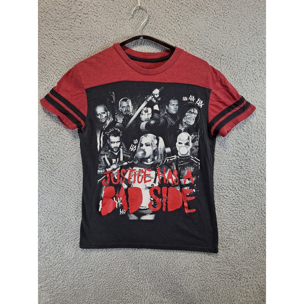 Suicide Squad Graphic T-Shirt Medium Justice Has A Bad Side‎ Harley Quinn Casual